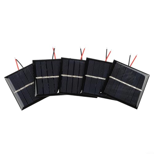 0 45W 3V Solarpanel 5er Set mit Draht für Mehrzweck-Energieerzeugung im Freien 0 45W 3V Solarpanel 5er Set mit Draht für Mehrzweck-Energieerzeugung im Freien von HEIBTENY