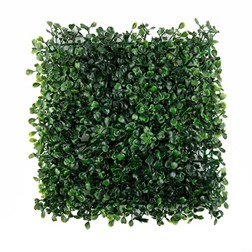 12 Stück künstliches Pflanzenwand Hecke 25 * 25cm,Künstliche Pflanze Mauern Laub Hecke Gras Matte Begrünung Panels Zaun,für Garten Outdoor Dekor von HEIBTENY