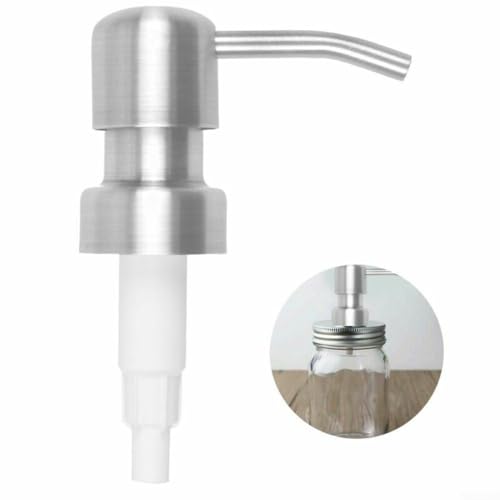 2 Stück Retro Metall Flüssigkeitsspender Pumpen mit einzigartigem Vogelkopf für Flaschen (Silber) von HEIBTENY