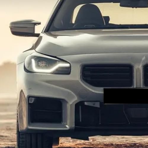 2 Stück untere vordere Stoßstangengitter Mesh Guard kompatibel mit BMW G87 M2 2023 2025, verbessertes Luftstrom-Design für Motorkühlung (glänzendes Schwarz) von HEIBTENY