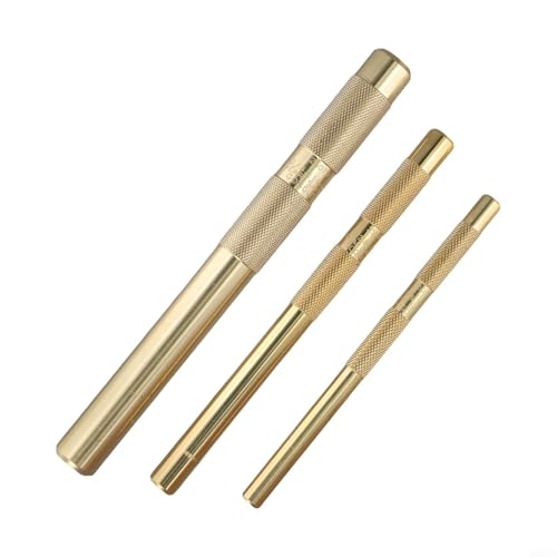 3-teiliges Stanzset aus Messing für den privaten und professionellen Einsatz in der Metallverarbeitung, Holzbearbeitung und Autoreparatur 3-teiliges Stanzset aus Messing für den privaten und professionellen Einsatz in der Metallverarbeitung, Holzbearbeitung und Autoreparatur von HEIBTENY