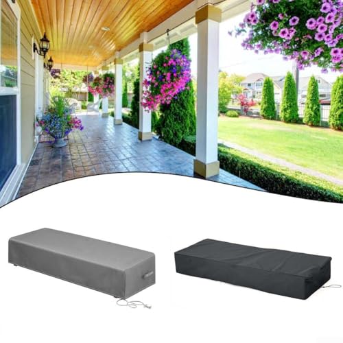 420D Oxford Cloth Recliner Cover for Outdoor Furniture Dustproof and Rainproof to Shield Against Harsh Weather (Black) von HEIBTENY