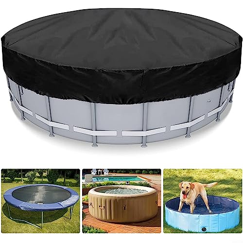 4Ft Poolabdeckung Rund, Schwimmbad Abdeckplane Pool 120 cm Wasserdicht Winddicht, UV-Beständiges Pool Plane Staubdicht Matte Hot Tub Spa Sandkasten Abdeckung Guard Protector von HEIBTENY