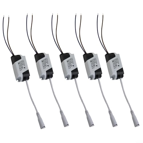 5 Stück LED Transformer Driver,8-18W / 8-24W LED trafo Konstantstrom, 24-46V DC Anschluss,Led Licht Lampe Treiber Adapter Trafo Netzteil(8-24W 5 Stück) von HEIBTENY