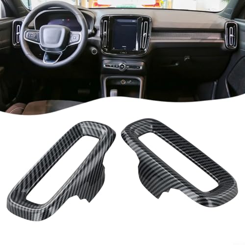 ABS Side Air Vent Outlet Cover Trim Part for Volvo For XC40 2019 2022, Designed for Direct Fit on Left and Right Vehicle Sides (Matte Silver) von HEIBTENY