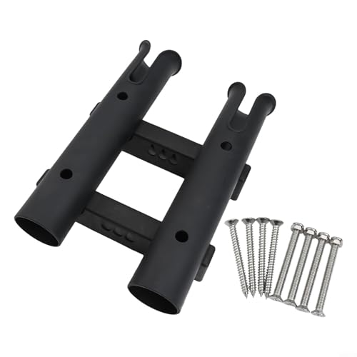 Angelrutenhalter für einfache Installation an Wänden, perfekte Ergänzung für jede Garage oder Schuppen (schwarz) von HEIBTENY