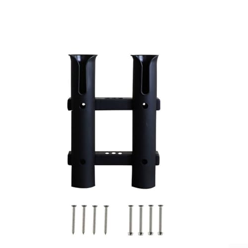 Angelrutenhalter mit Befestigungsschrauben und Muttern für Boote, Kajaks, Yachten und Lastwagen, für bis zu 3 Ruten (schwarz) von HEIBTENY