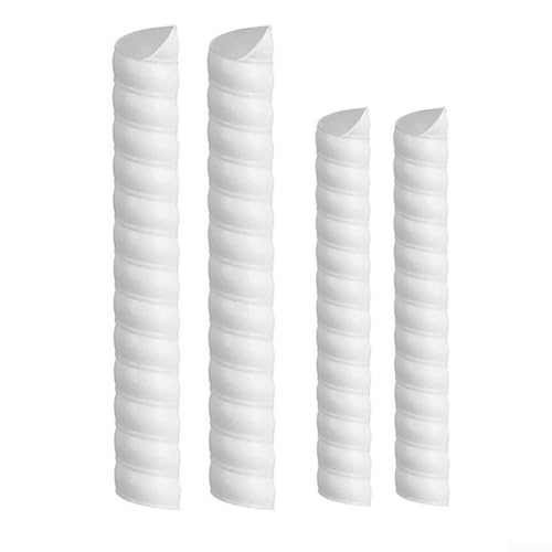 Baumstammschutz für junge Bäume, entworfen, um Schäden durch Tiere und raues Wetter zu verhindern, inklusive vier Kunststoffabdeckungen in verschiedenen Größen (weiß) von HEIBTENY