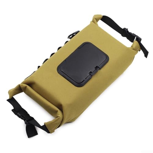 Canvas Aufbewahrungstasche Toilettenpapierhalter mit Aufhängegurt Multifunktionale Taschentuchbox für Outdoor Camping Wandern und Auto (Braun) von HEIBTENY