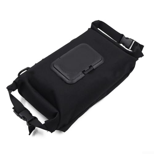 Canvas Aufbewahrungstasche Toilettenpapierhalter mit Aufhängegurt Multifunktionale Taschentuchbox für Outdoor Camping Wandern und Auto (Schwarz) von HEIBTENY