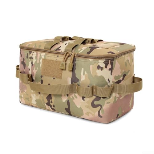 Clever Camping-Kochgeschirr-Organizer mit verstellbaren Trennwänden und platzsparendem faltbarem Design (CP Camouflage) von HEIBTENY