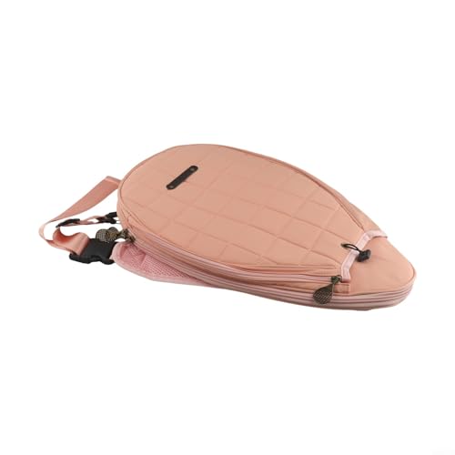 Crossbody-Tasche für Tennisschläger, ergonomisches Design mit verstellbarem Gurt, perfekt für Sportbegeisterte und den täglichen Gebrauch (rosa) von HEIBTENY