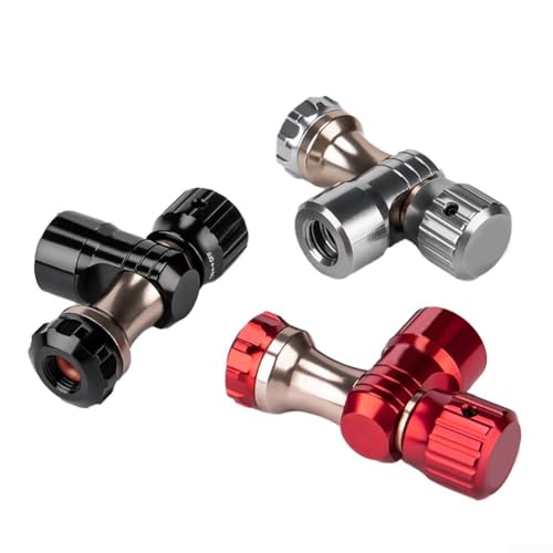 Cycling Essential Portable Quick Inflate Head Nozzle Designed for Speedy Repairs (Silver) von HEIBTENY