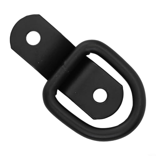 D-Ring-Spannanker 6 Stück mit Schrauben für LKWs, Boote, Autos, Ladungssicherung, Karbonstahl-Material (schwarz) von HEIBTENY