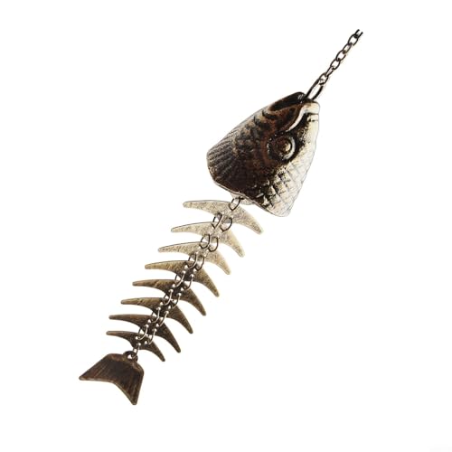 Dekorativer Outdoor-Fischwind für Glockenspiele aus Metall mit Knochen-Fischgräten-Stil, langlebiges Eisenmaterial, perfekt zum Aufhängen in Gärten, Balkonen oder Veranden Dekorativer Outdoor-Fischwind für Glockenspiele aus Metall mit Knochen-Fischgräten-Stil, langlebiges Eisenmaterial, perfekt zum Aufhängen in Gärten, Balkonen oder Veranden von HEIBTENY