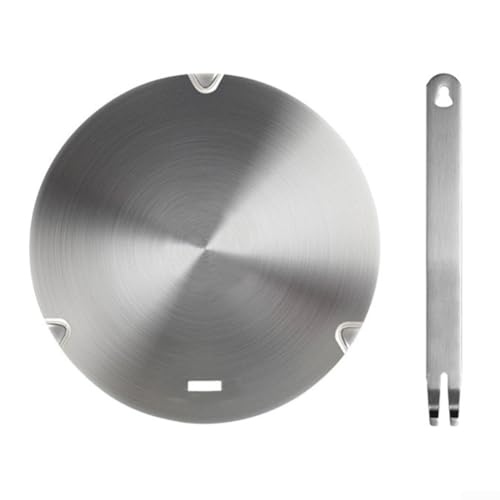 Edelstahl-Heizkissen mit einem super magnetischen Boden, um Töpfe sicher auf Ihrem Induktionsherd zu halten (C) von HEIBTENY