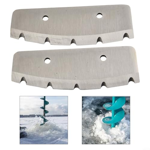 Ersatz-Set mit 2 Edelstahl-Schlangenblättern für Power Ice Auger Tool mit Gewindeenden für stabiles Eismeißeln Ersatz-Set mit 2 Edelstahl-Schlangenblättern für Power Ice Auger Tool mit Gewindeenden für stabiles Eismeißeln von HEIBTENY