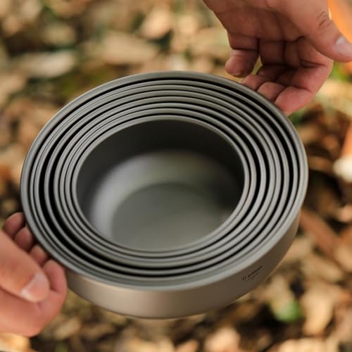 Essentielle stapelbare Schalen für Camping und Wandern, leichtes Geschirr für Outdoor-Aktivitäten (1050 ml) von HEIBTENY