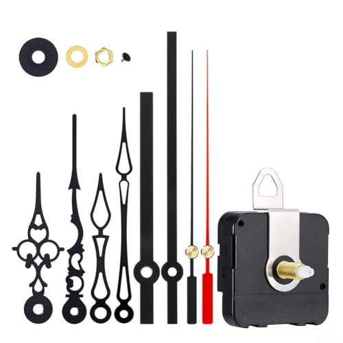 HEIBTENY 1 Satz, Uhrwerk-Set, Uhrzeiger-Kits, Uhrwerk Für Wanduhr, DIY Ersatzteile Ersatz, Uhrwerk-Set, DIY-Reparatur-Teil, Uhreneinsatz, Mit Uhrwerk von HEIBTENY