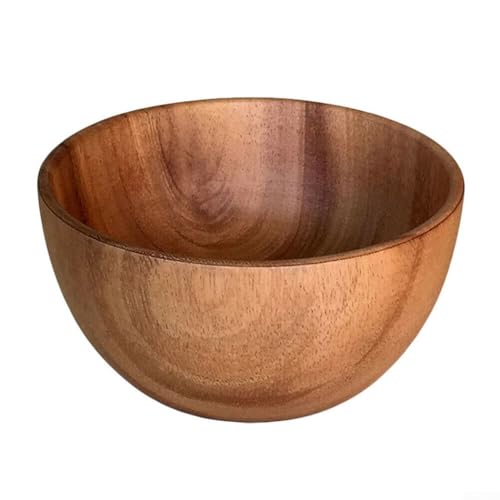 HEIBTENY 1 X Salatschüssel, Holz-Salatschüssel, Servieren, Kochen, Küchenschüsseln, Besteck, Becken, Obstschale(13x6CM) von HEIBTENY