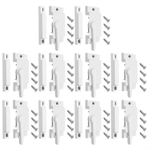 HEIBTENY 10 Stück Fensterflügelschlösser Halbmondschloss Sets mit Nockenmechanismus für Aluminium Holz Vinyl Fenster und Schiebetüren HEIBTENY 10 Stück Fensterflügelschlösser Halbmondschloss Sets mit Nockenmechanismus für Aluminium Holz Vinyl Fenster und Schiebetüren von HEIBTENY