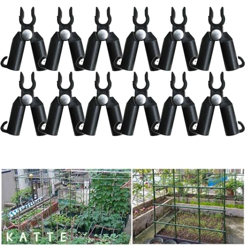 HEIBTENY 12 Stück Pflanzstab Verbinder Garten Spalier Pflanzen Markisen Verbinder Gemeinsame Befestigungshalterung Für Tomatenkäfig(20mm) von HEIBTENY