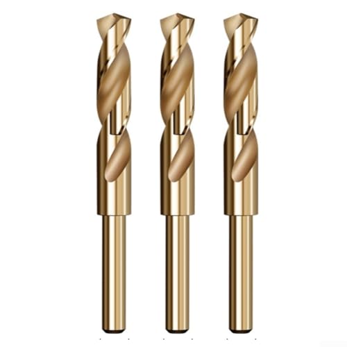 HEIBTENY 16 mm Hochgeschwindigkeitsstahl-Spiralbohrer, 135° Spitzenwinkel, HSS-Bohrset für Holz/Kunststoff/Glas/Beton, Ziegel für Heimwerker-Elektrowerkzeug-Zubehör (3 Stück) von HEIBTENY