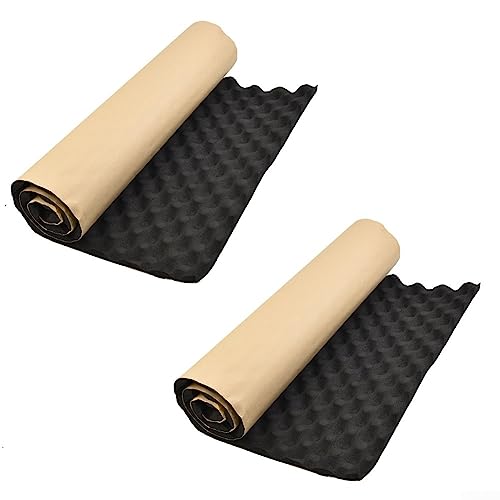 HEIBTENY 2 Stück Auto Schalldämpfer Dämmschaummatte,Geräuschdämmung Motorhaubendämmung,Dämpfung Schaumstoff Subwoofer Matte Für Radkasten, Karosseriebleche, Ladefläche(100cm) von HEIBTENY