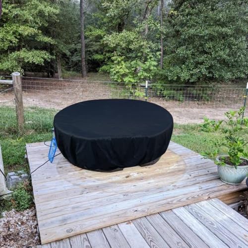 HEIBTENY 210D Oxford Outdoor Garten Wassertank Abdeckung Wasserdicht Regenschutz Pool Lagerung Container Abdeckung mit mehreren Größen (100 Gallon) von HEIBTENY