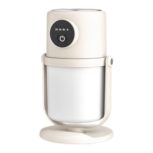 HEIBTENY 280ML Dual Mist Luftbefeuchter Ätherisches Öl Diffusor Auto Lufterfrischer mit Nachtlicht Tragbar USB Leiser Betrieb Lange Akkulaufzeit (Apricot) von HEIBTENY