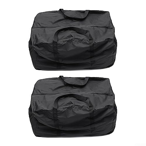 HEIBTENY 2X BBQ Aufbewahrungs-Tragetasche Für Weber BABY Q&Q1000 Serie Schwarz,Einfach zu tragen Sie Ihren Grill zum Strand, Picknick, Camping(74 * 57 * 43cm) von HEIBTENY