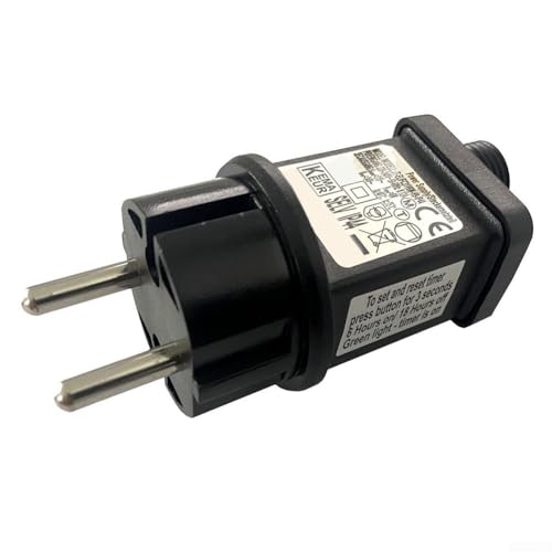 HEIBTENY 31V 6W Lichterkette Netzteil Adapter, IP44 LED Transformator Ersatz für Lichterkette, Netzteiladapter, 8 Modi und Speicherfunktion, Timer-Funktion von HEIBTENY