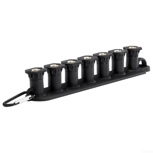 HEIBTENY 4000 PSI Hochdruckreiniger-Düsenspitzen-Set mit Halterung, Schnellverbindung, Edelstahl-Sprühdüsen für Hochdruckreiniger, 7 Stück, mehrere Winkel (schwarz) von HEIBTENY