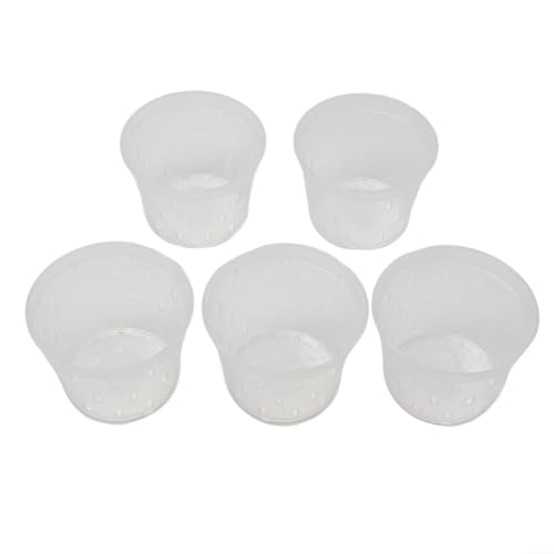 HEIBTENY 5 Stück Orchideentöpfe Orchidee Pflanztöpfe Töpfe 12,7 Cm Kunststoff Durchsichtige Orchideentöpfe Mit Löchern Kunststoff Blumen Für Indoor Outdoor von HEIBTENY