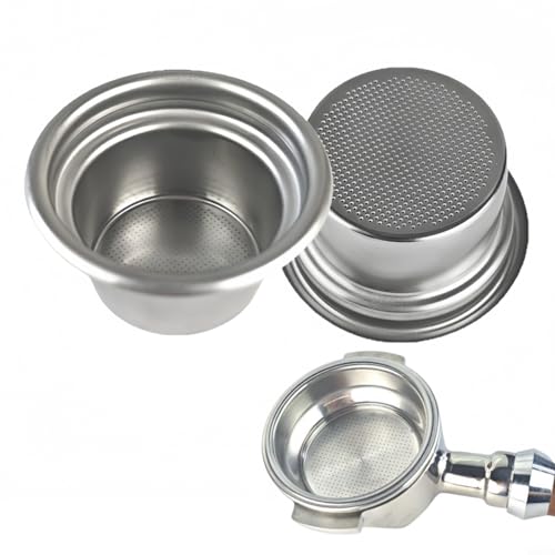 HEIBTENY 58 mm 4 Tassen Espresso Kaffeefilterkorb für bodenlose Siebträgergriffe für Barista Brauen und reichhaltige Geschmacksextraktion in verschiedenen Kaffeemaschinen von HEIBTENY