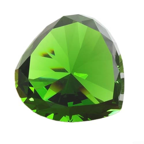 HEIBTENY 60 Kristallschmuck, Herzförmiger Diamant, Ohne Rillen, Dekorative Ornamente Für Wohnzimmer, Schlafzimmer, Arbeitszimmer(green) von HEIBTENY