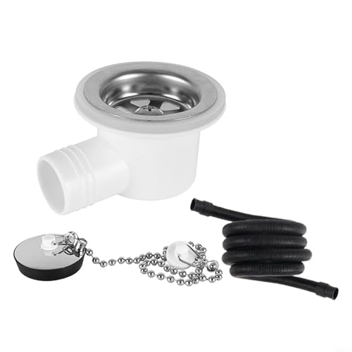 HEIBTENY Abflussverbinder für Wohnmobile, mit 2 m Schlauch, rechtwinkliges Design, auslaufsicher, ABS-Edelstahl, Abtropfgestell-Set für Wohnwagen, Yacht, Boot, Camper HEIBTENY Abflussverbinder für Wohnmobile, mit 2 m Schlauch, rechtwinkliges Design, auslaufsicher, ABS-Edelstahl, Abtropfgestell-Set für Wohnwagen, Yacht, Boot, Camper von HEIBTENY