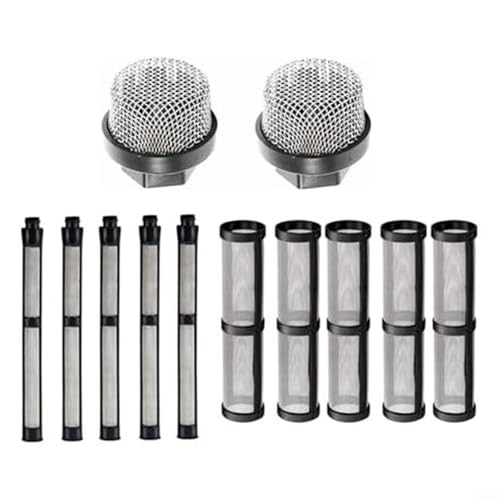 HEIBTENY Airless Farbspritzfilter-Set 246385 246384 287032 für Modelle 390 395 490 495 komplettes Ersatz-Set mit Strohfilter-Pumpenkernsieben von HEIBTENY