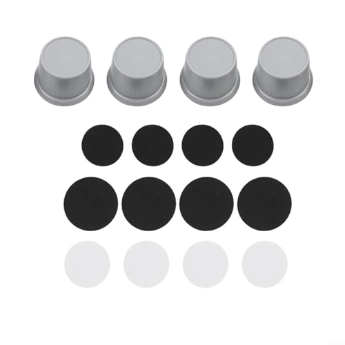 HEIBTENY Anti-Vibrations-Pads für Möbel, 4 Stück, zur Reduzierung von Lärm und Vibrationen (grau) von HEIBTENY