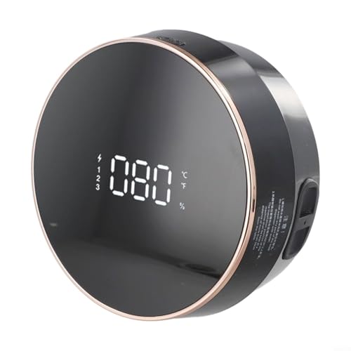 HEIBTENY Automatischer Schaumseifenspender, berührungslose Wandhalterung mit Temperaturanzeige, ABS, PP-Material (Gel, schwarz), 300 ml von HEIBTENY