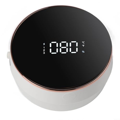 HEIBTENY Automatischer Schaumseifenspender, berührungslose Wandhalterung mit Temperaturanzeige, ABS, PP-Material (Schaumstoffweiß), 300 ml von HEIBTENY