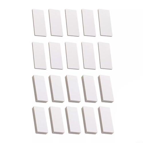 HEIBTENY EVA Schaumstoff Kopfteil Pads 20 Stück Wandschutz für Bett und Sofa Geräuschdämpfung und Kratzschutz Weiß 5mm und 15mm Dick von HEIBTENY