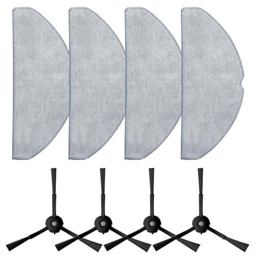 HEIBTENY Ersatz Seitenbürsten Und Wischmopp Tücher Für Tapo RV30 Max Für RV30 Max Plus Für RV20 Max Staubsaugerroboter Zubehör Set Robustes Material Einfache Installation(A) von HEIBTENY
