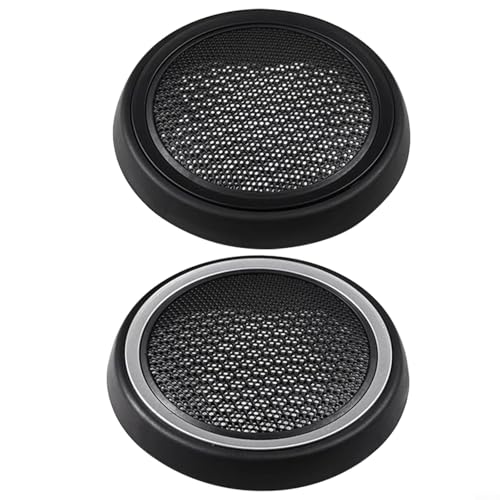 HEIBTENY Fronttür-Lautsprecherabdeckung Gitter schwarz galvanisiert Ersatz für Mini Cooper Clubman R55 Coupe R58 Schrägheck R56 2007–2015 OEM 5141275333 51412756567 (schwarz) von HEIBTENY