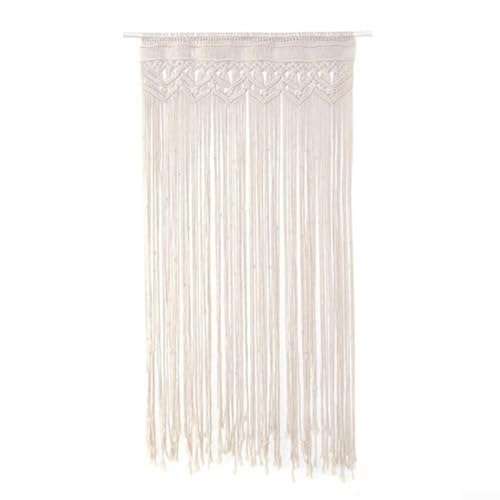 HEIBTENY Handgewebter Baumwoll-Türvorhang, Bohemian-Stil, Wandbehang, Raumteiler, Tür-/Fensterbehandlung, 130 x 180 cm von HEIBTENY