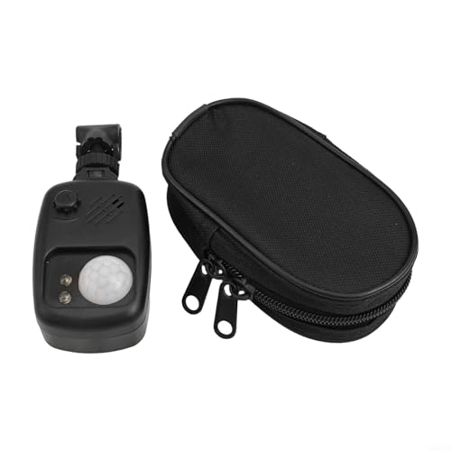 HEIBTENY Infrarot-Bewegungsmelder Alarm für Angeln, Camping und Sicherheit im Freien, 5 m Reichweite, batteriebetrieben, schwarz, tragbares Zelt und Perimeter Schutzgerät von HEIBTENY