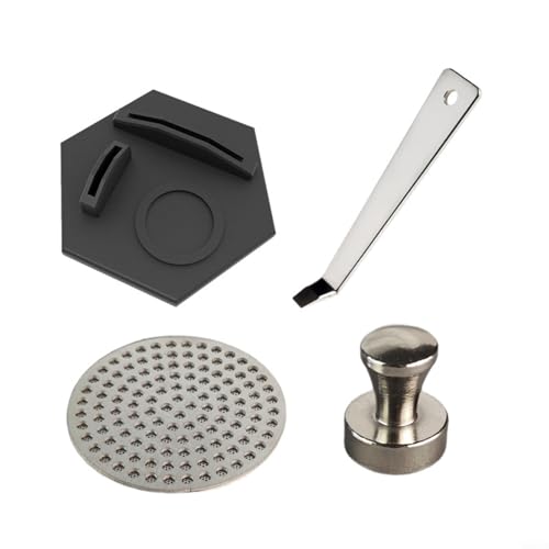 HEIBTENY Kaffeepuck-Sieb-Filterwerkzeuge, magnetisch, Edelstahl, für Siebträgerkorb 51 53 58 mm Espressomaschine, Brauzubehör (51 mm) von HEIBTENY