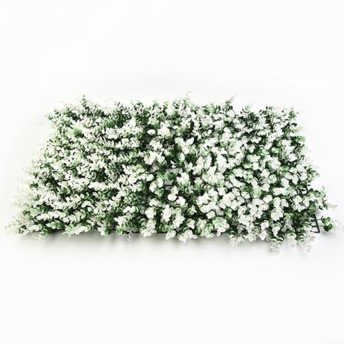 HEIBTENY Kunstrasen Matte 40x60cm PVC Kunststoff Rasen für Haus Hochzeit Garten Display Wanddekoration Resistent Kind Haustier Freundlich Keine Notwendigkeit Wasser schneiden oder Garten Weiß von HEIBTENY