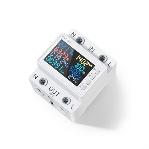 HEIBTENY Leistungsvoltmeter, KWS-302, KWS-302L, KWS-302WF Voltmeter Amperemeter Überspannungs-Überstromschutz Automatische Rückstellung Digitalanzeige(KWS-302) von HEIBTENY