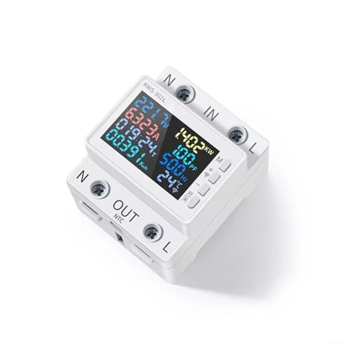 HEIBTENY Leistungsvoltmeter, KWS-302, KWS-302L, KWS-302WF Voltmeter Amperemeter Überspannungs-Überstromschutz Automatische Rückstellung Digitalanzeige(KWS-302L) von HEIBTENY